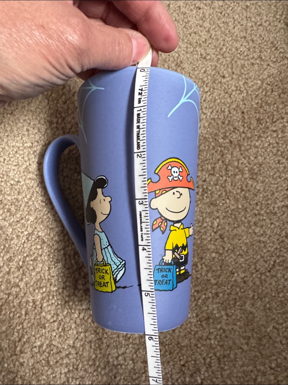 Peanuts Snoopy & Lucy Cartoon Mug Set - Purple & Green - Picture 4 of 7